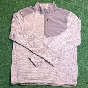 DSG Men's Light Gray Quarter-Zip Jacket (Size Large)